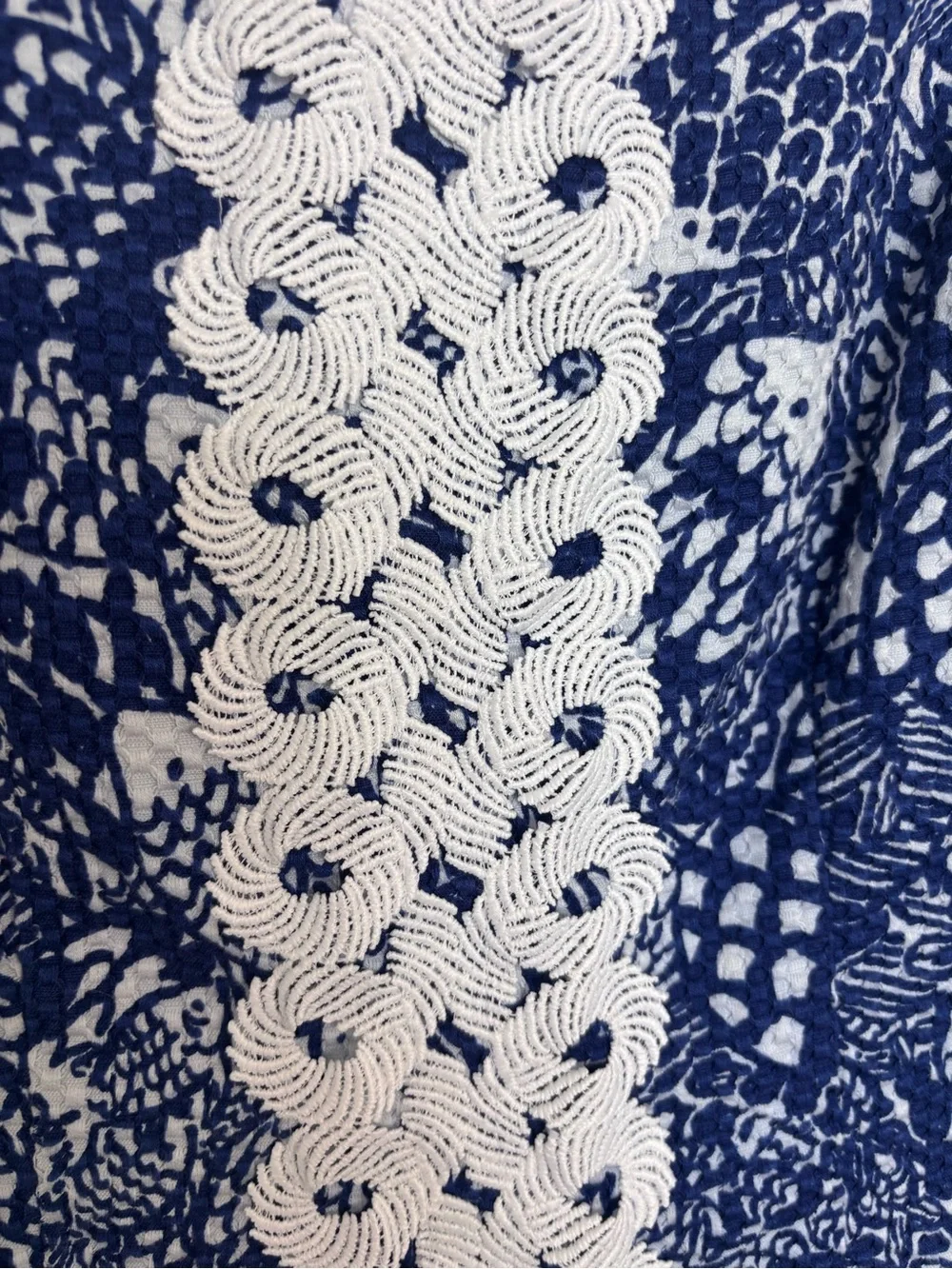 Lilly Pulitzer Cotton Shift Dress Blue White Sleeveless Coastal Preppy Size 6 M